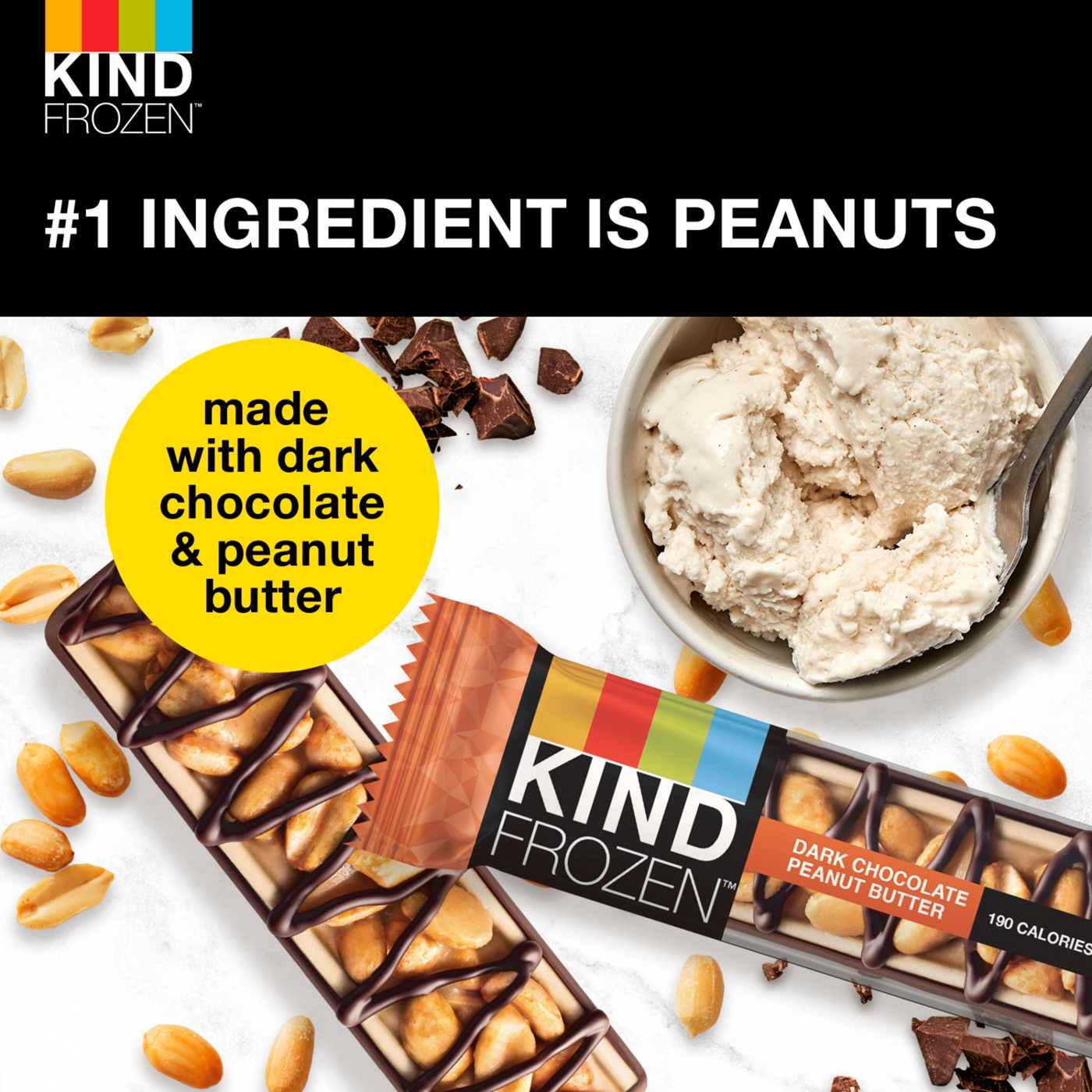 KIND Dark Chocolate Peanut Butter Plant-Based Frozen Dessert, 1