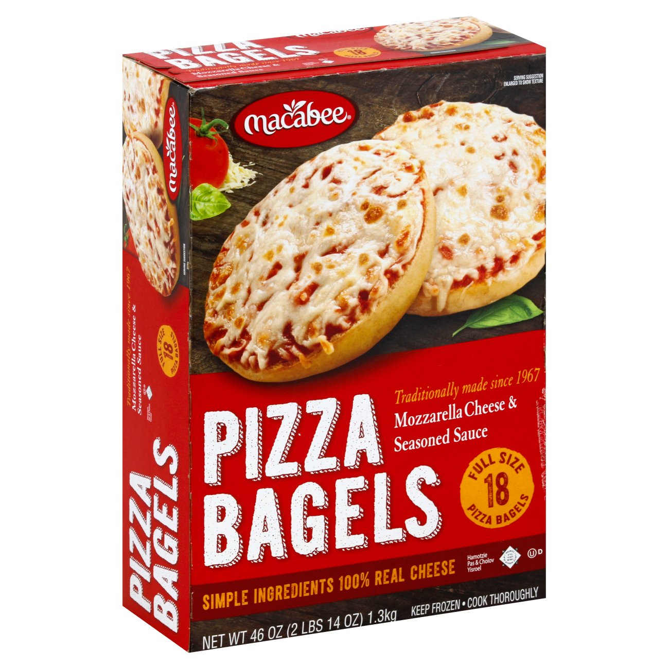 Macabee Kosher Pizza Bagels Family Pack Shop Entrees & Sides at HEB