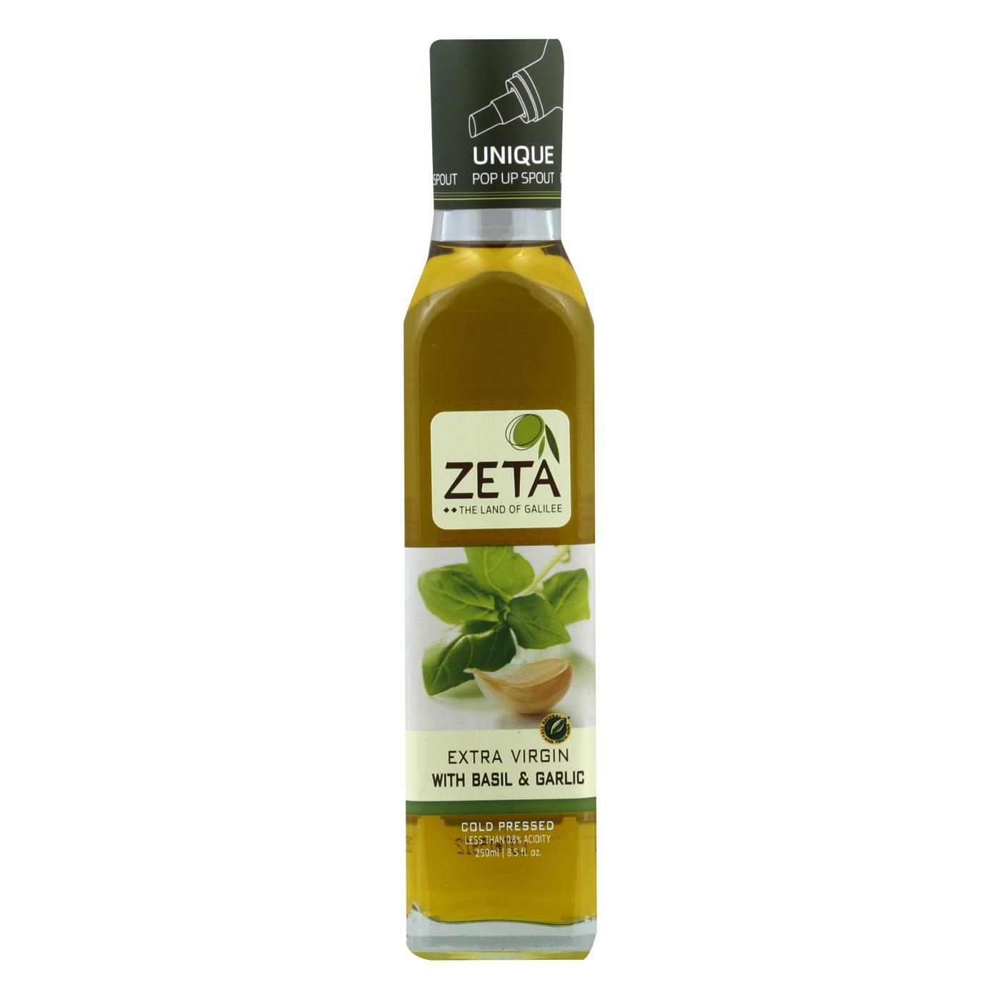 Zeta Kosher Extra Virgin Olive Oil with Basil & Garlic; image 1 of 2