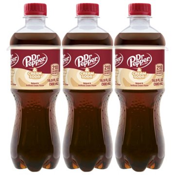 Dr Pepper & Cream Soda 6 pk Bottles
