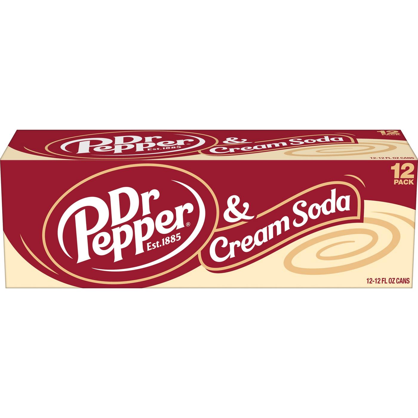 Dr Pepper & Cream Soda 12 oz Cans; image 1 of 7