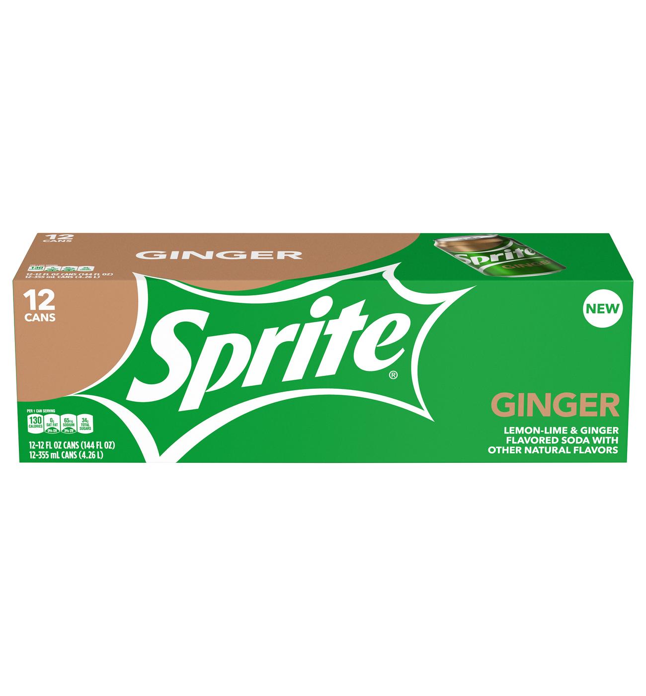 Sprite Ginger Soda 12 oz Cans; image 2 of 2