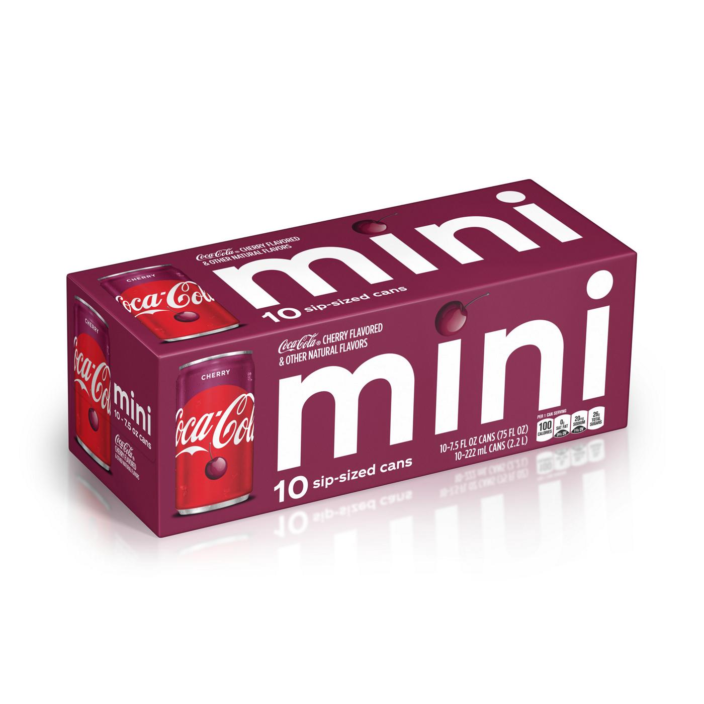 Coca-Cola Cherry Coke Mini 7.5 oz Cans; image 3 of 3