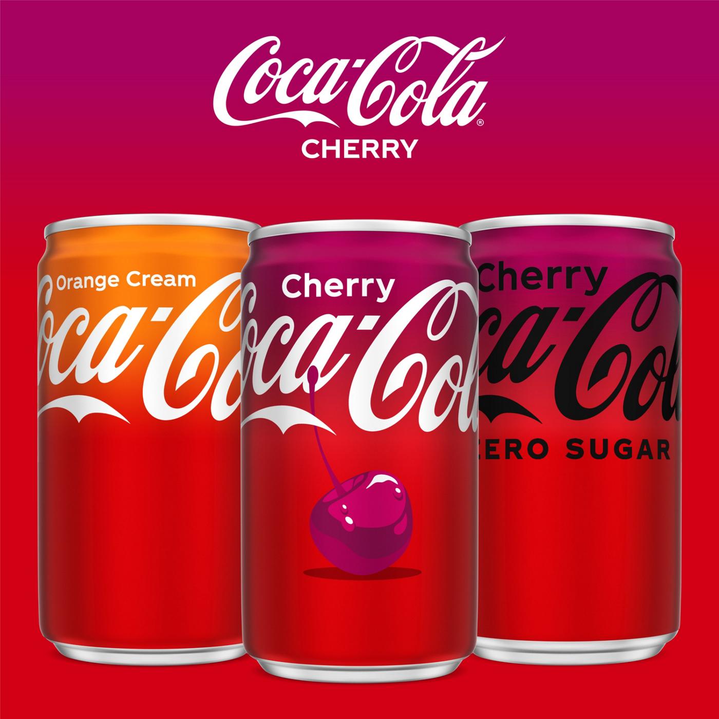 Coca-Cola Cherry Coke Soda Soft Drink Fridge Pack 10 pk Mini Cans; image 7 of 10