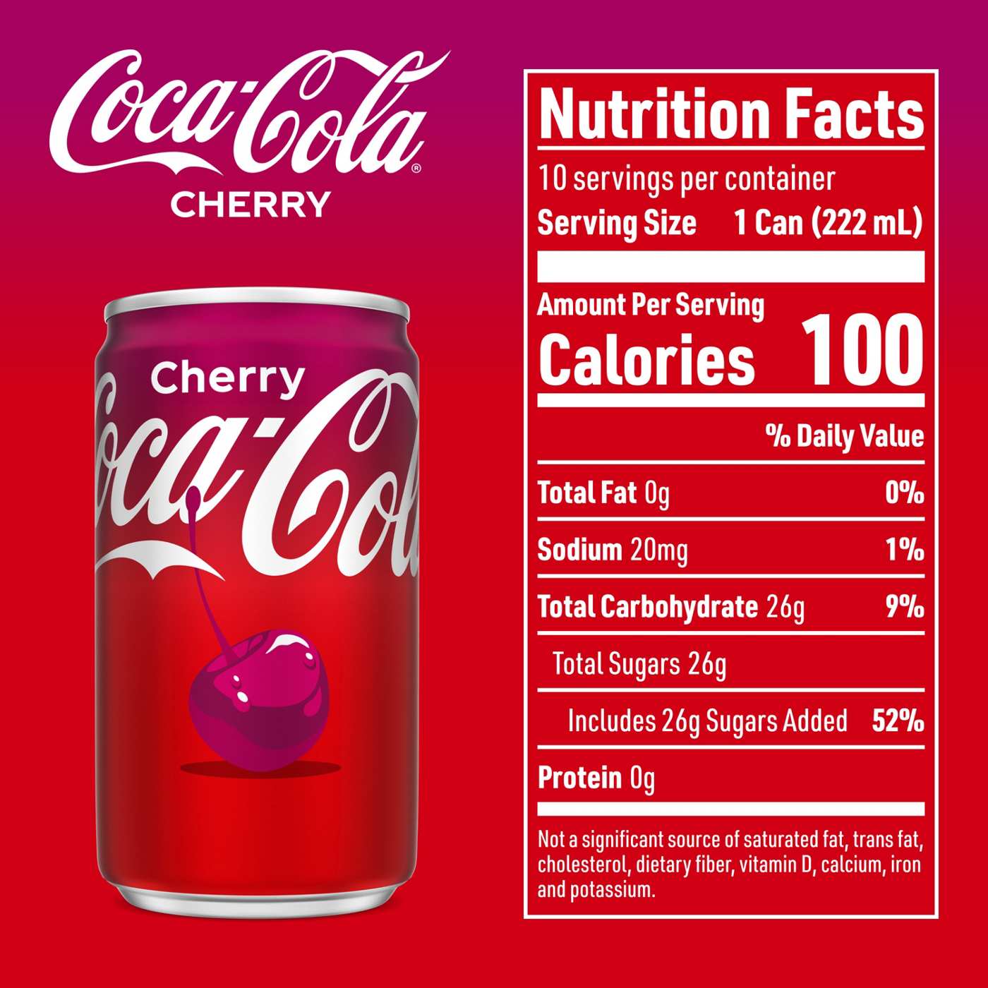 Coca-Cola Cherry Coke Soda Soft Drink Fridge Pack 10 pk Mini Cans; image 9 of 10
