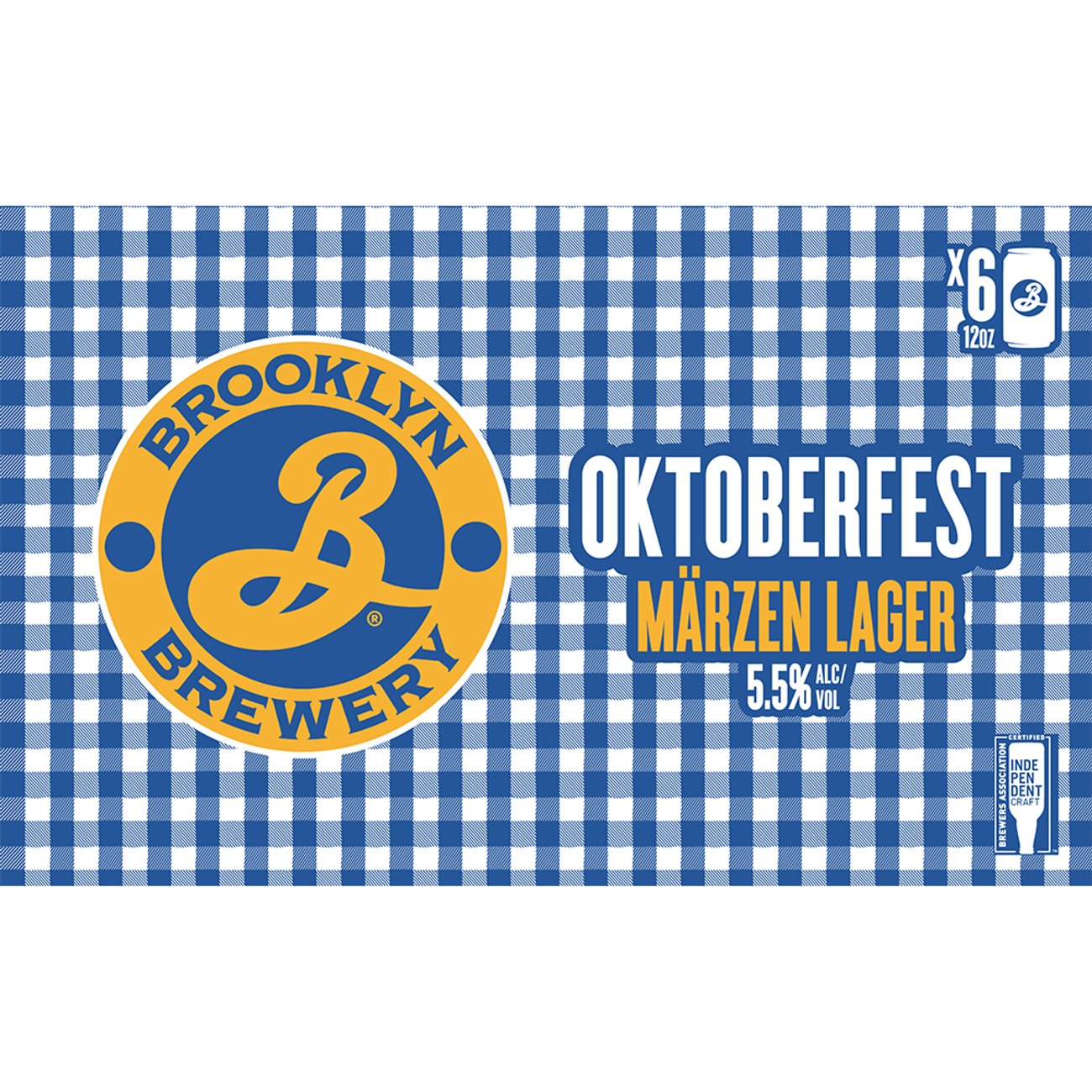 Brooklyn Brewery Seasonal Oktoberfest Marzen Lager Craft Beer 6 pk Cans, 12 oz
