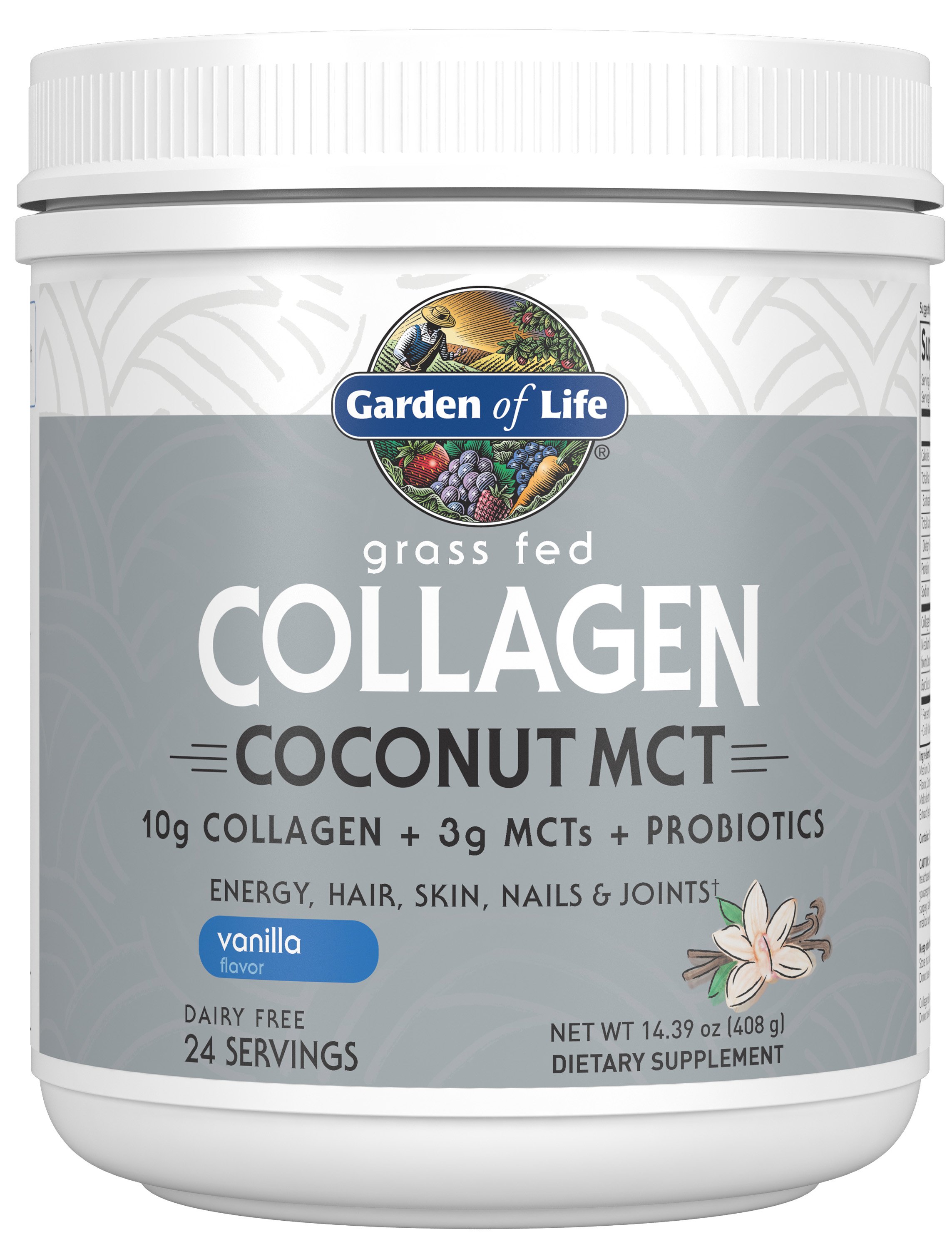 Garden Of Life Vanilla Collagen Coconut MCT Powder Shop at HEB