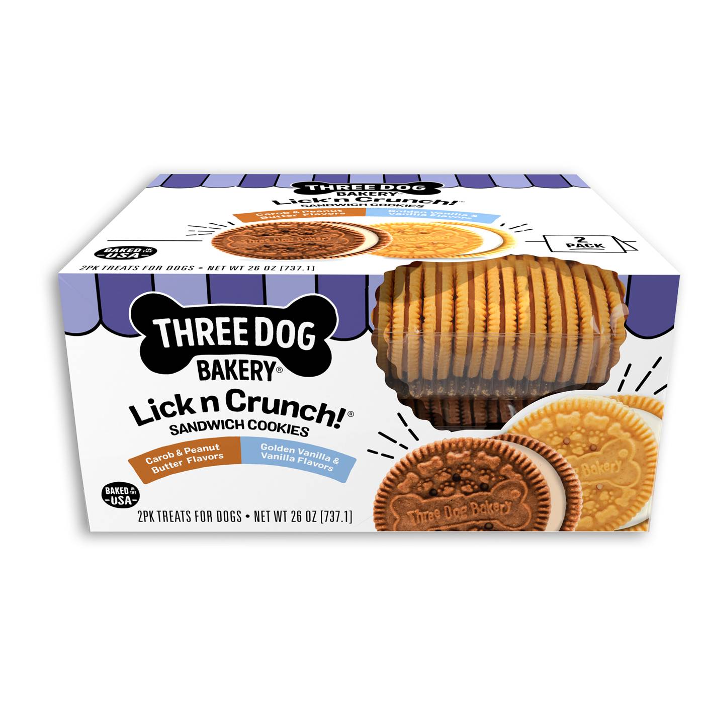 Three Dog Bakery Lick'n Crunch Variety Pack Dog Treats; image 1 of 2