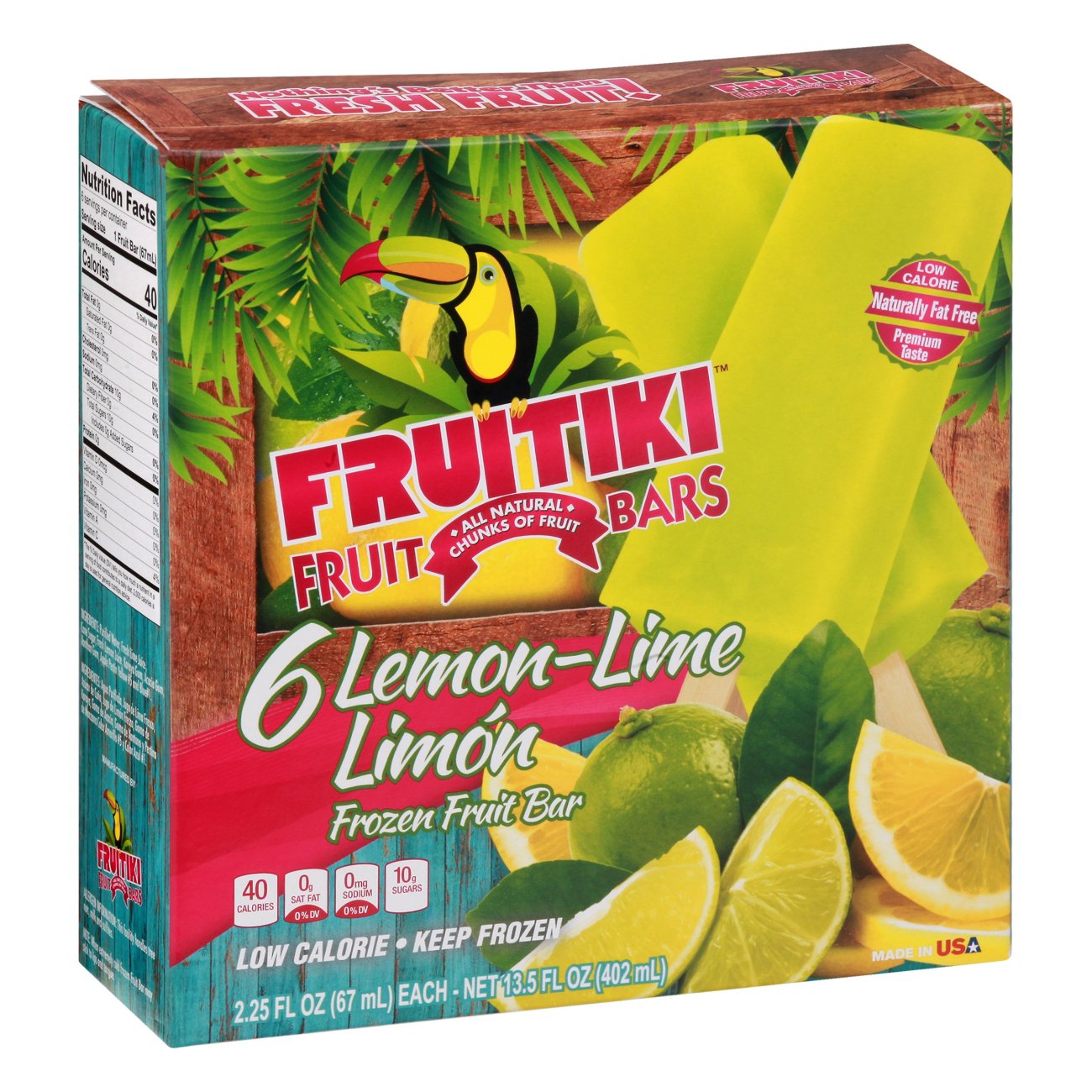 Fruitiki Lemon Lime Fruit Bars Shop Bars & Pops at HEB