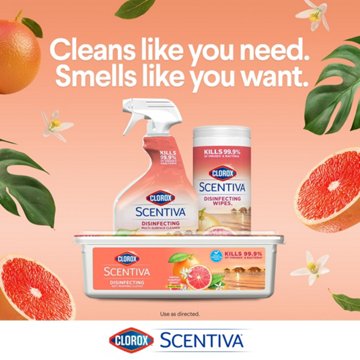 Clorox Scentiva Bleach Free Cleaning Wipes - Tahitian Grapefruit Splash