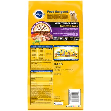 Pedigree With Tender Bites for Small Dogs Adult Dry Dog Food - Chicken and Steak Flavor