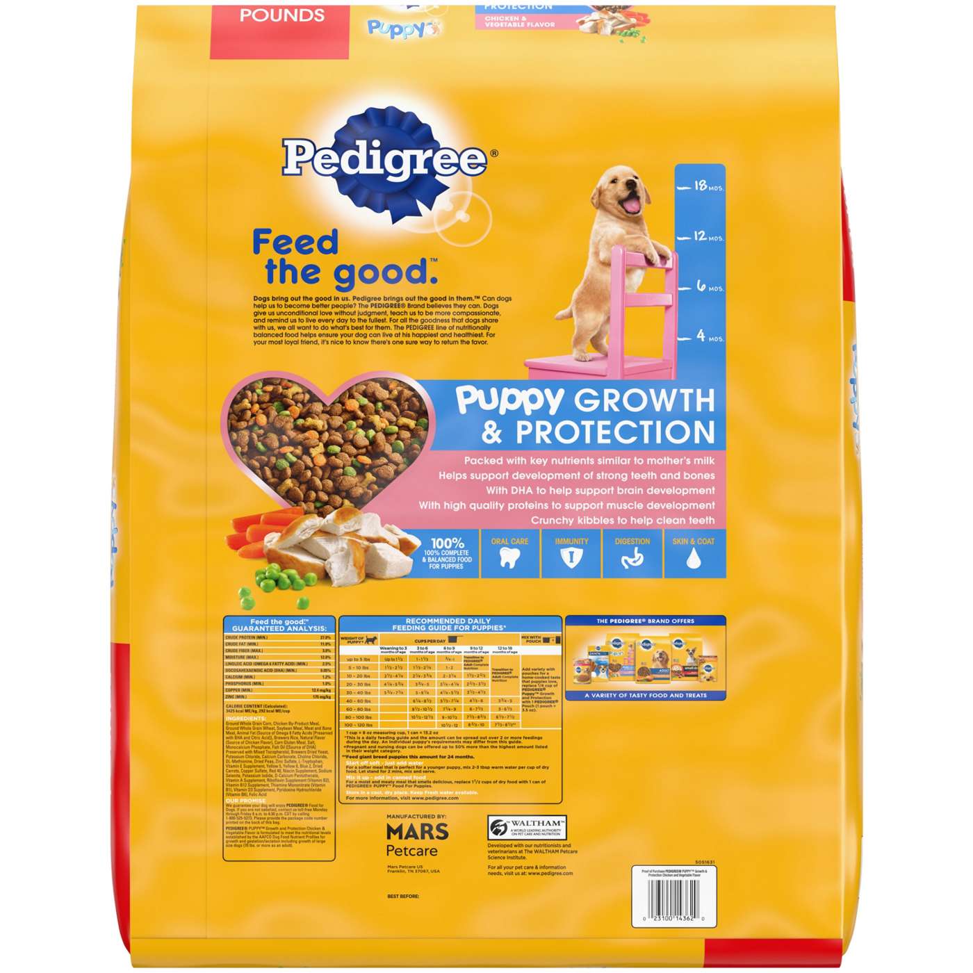 Pedigree Pedigree Dry Dog Puppy Chicken And Veg Complete Nutrition 36L; image 3 of 4