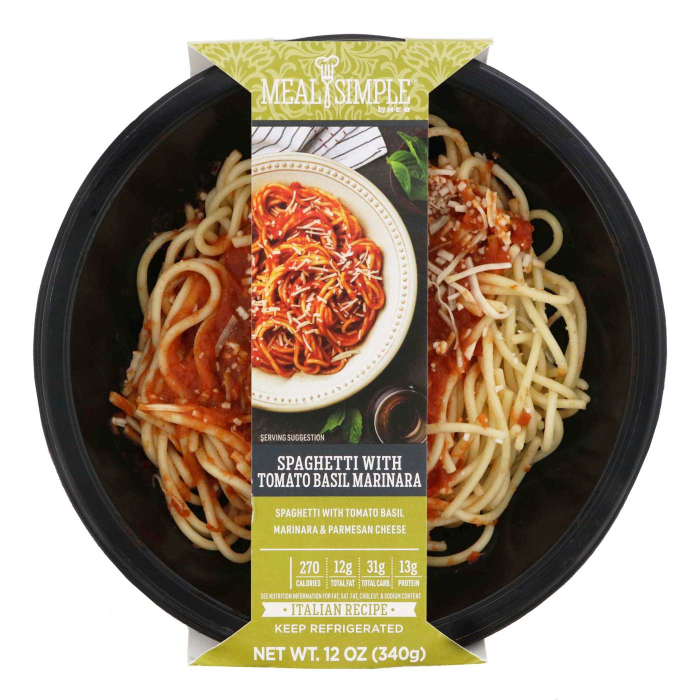 Meal Simple by H-E-B Spaghetti & Tomato Basil Marinara Bowl; image 4 of 4