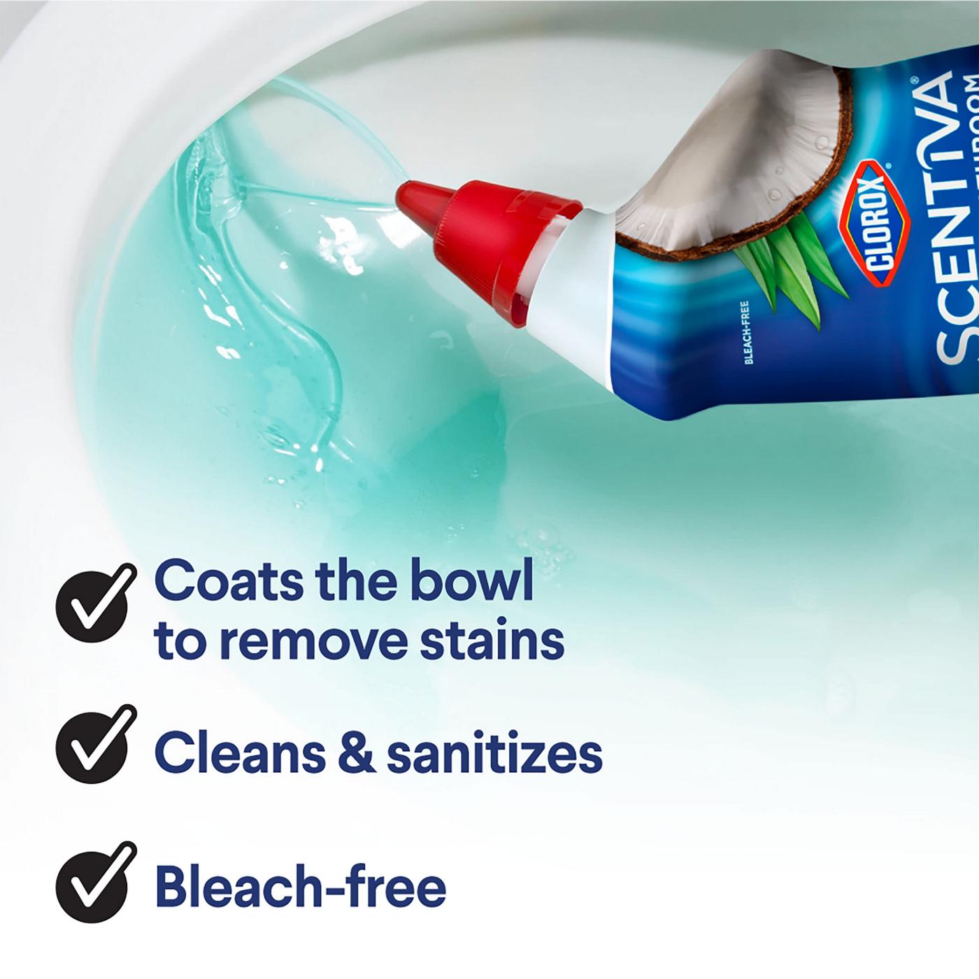 Clorox Scentiva Bathroom Toilet Cleaning Gel - Coconut and Waterlily; image 3 of 9