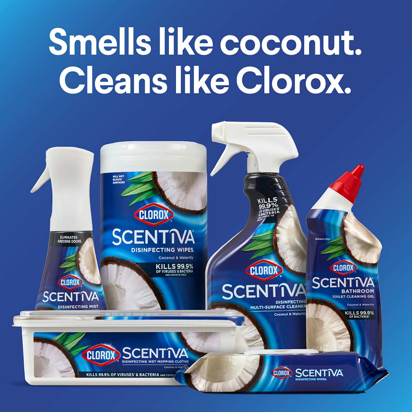 Clorox Scentiva Bathroom Toilet Cleaning Gel - Coconut and Waterlily; image 4 of 9