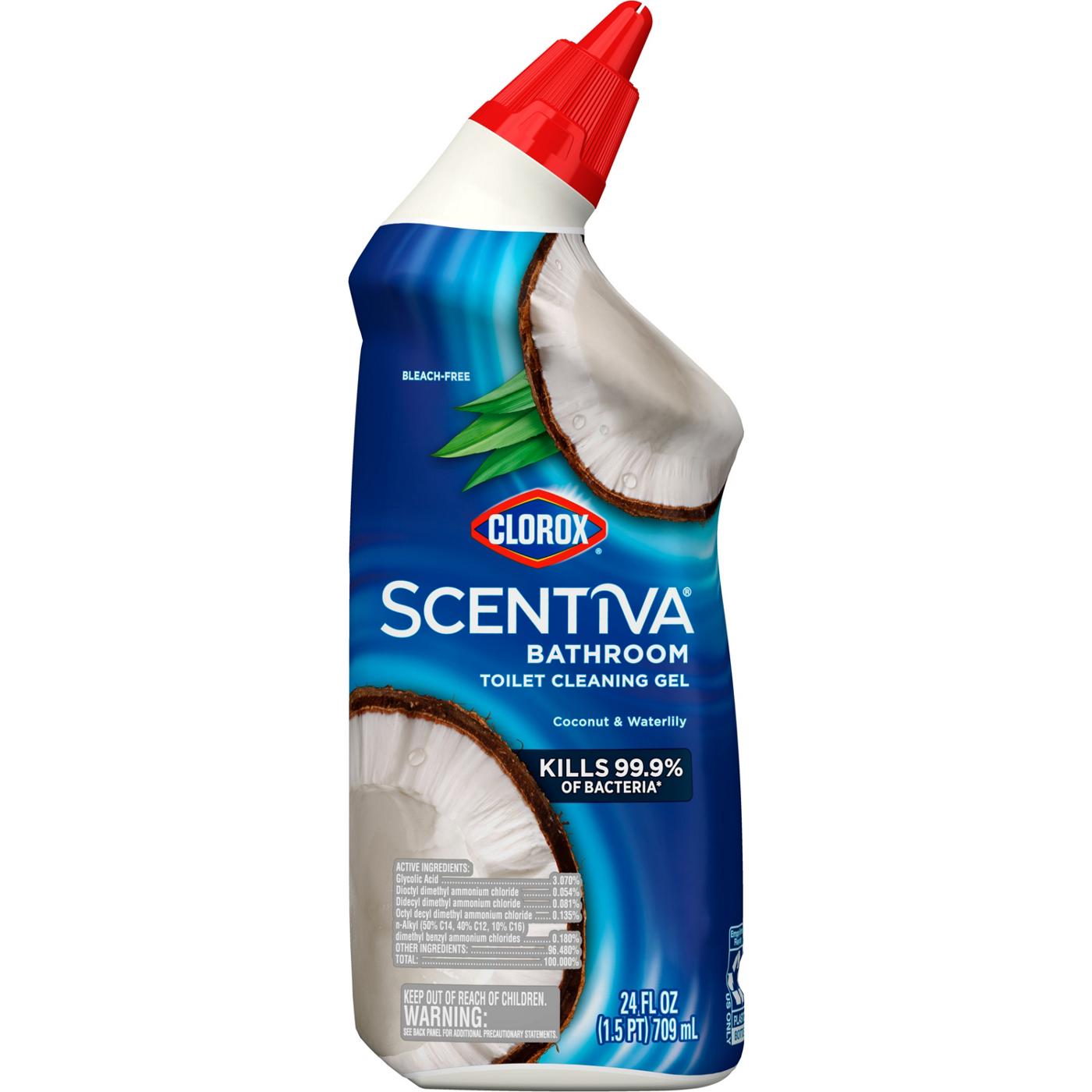 Clorox Scentiva Bathroom Toilet Cleaning Gel - Coconut and Waterlily; image 6 of 9
