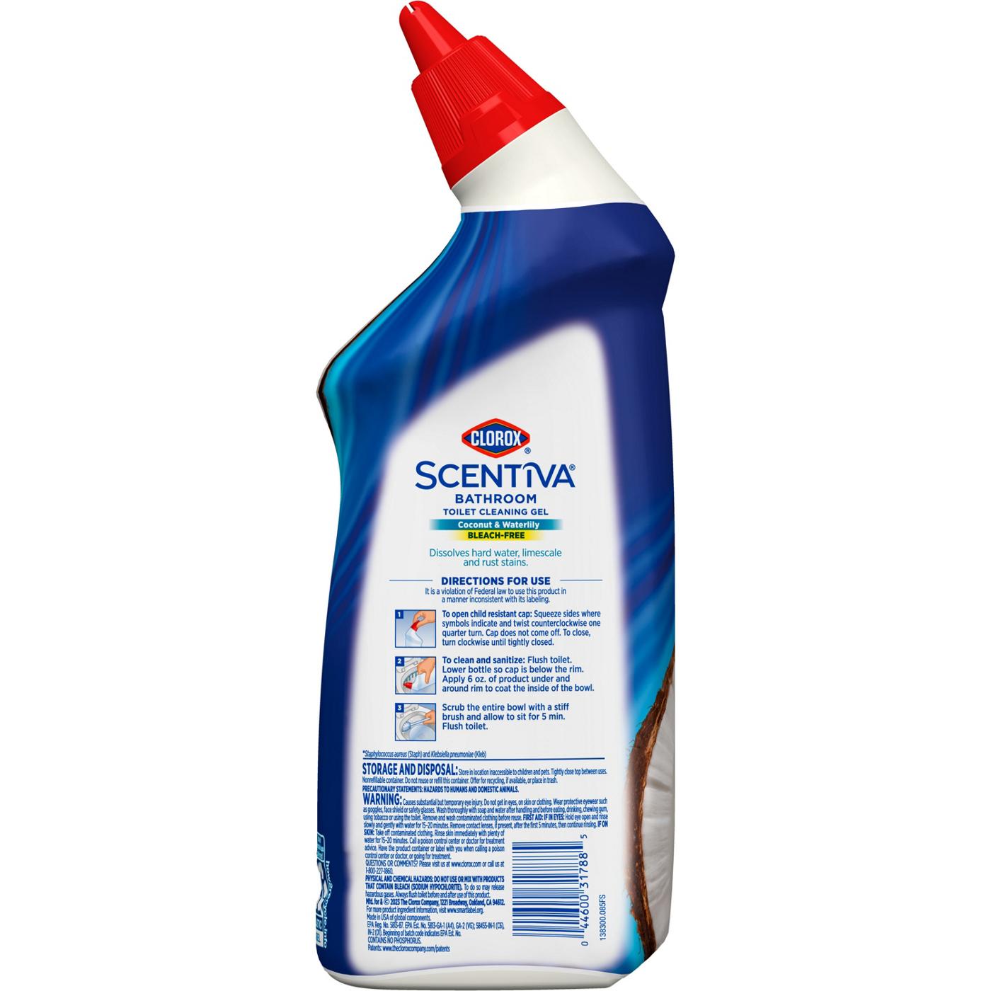 Clorox Scentiva Bathroom Toilet Cleaning Gel - Coconut and Waterlily; image 7 of 9