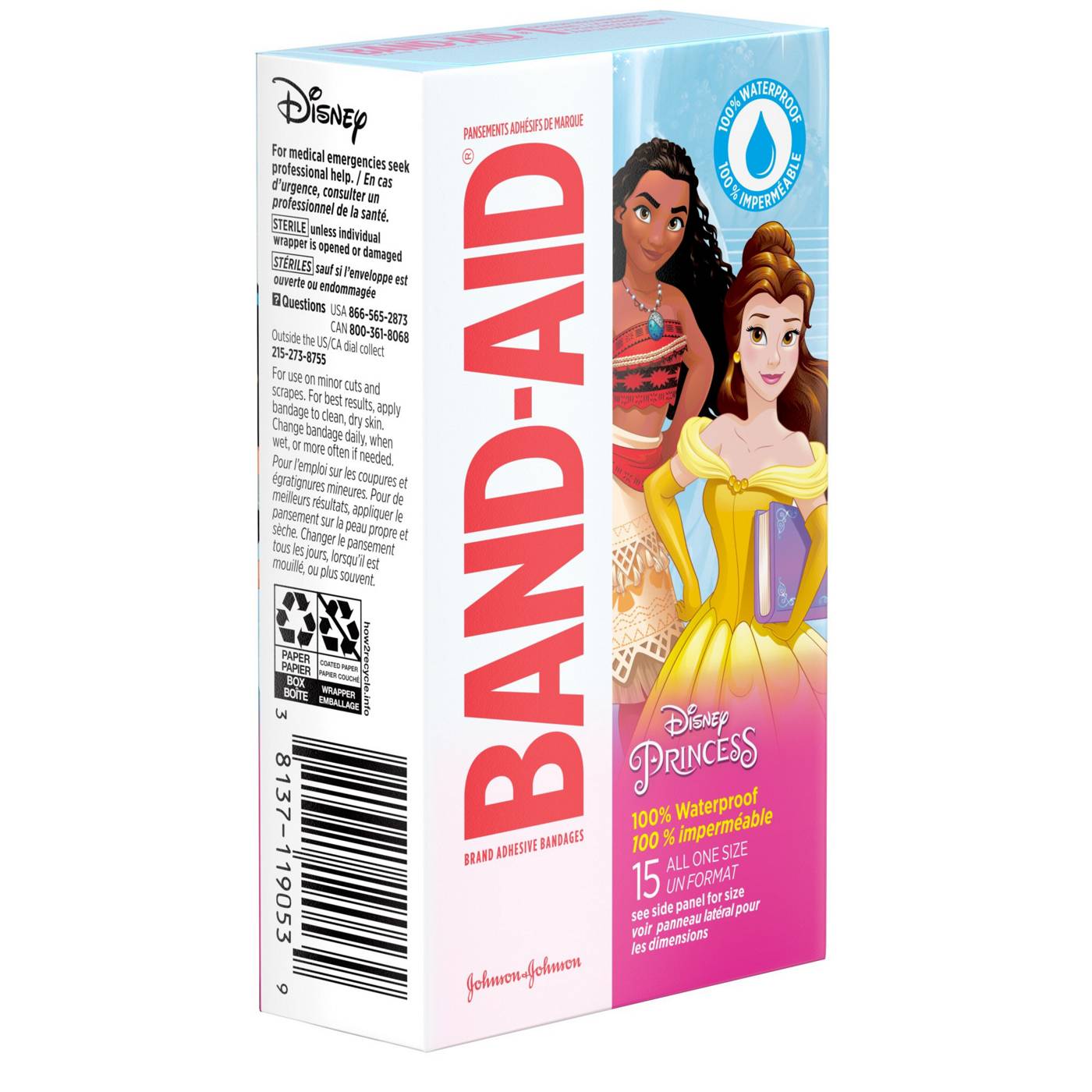 Band-Aid Disney Princesses Waterproof Adhesive Bandages; image 2 of 4