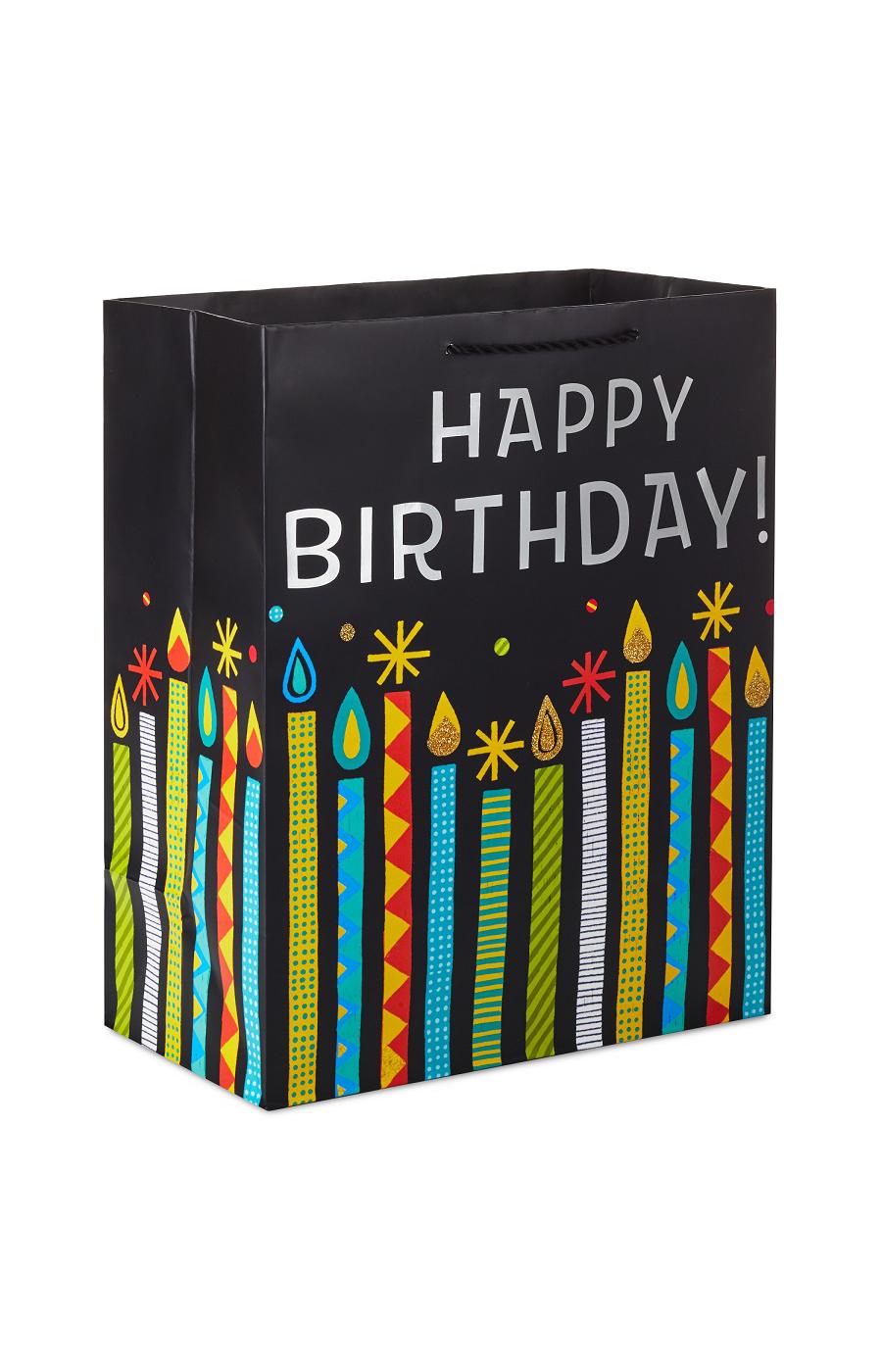 Hallmark Happy Birthday Candles Gift Bag - Black; image 1 of 5