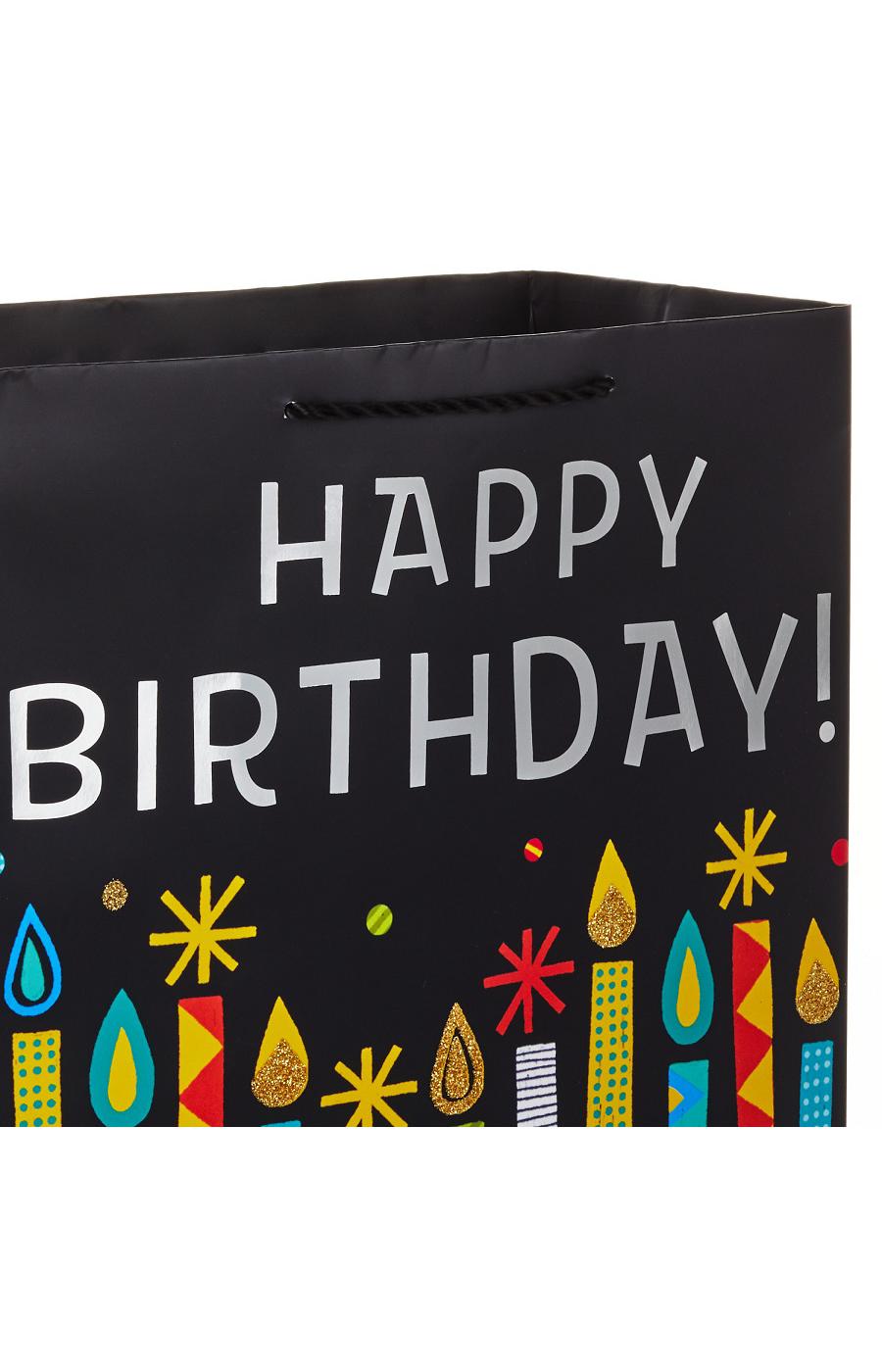 Hallmark Happy Birthday Candles Gift Bag - Black; image 5 of 5