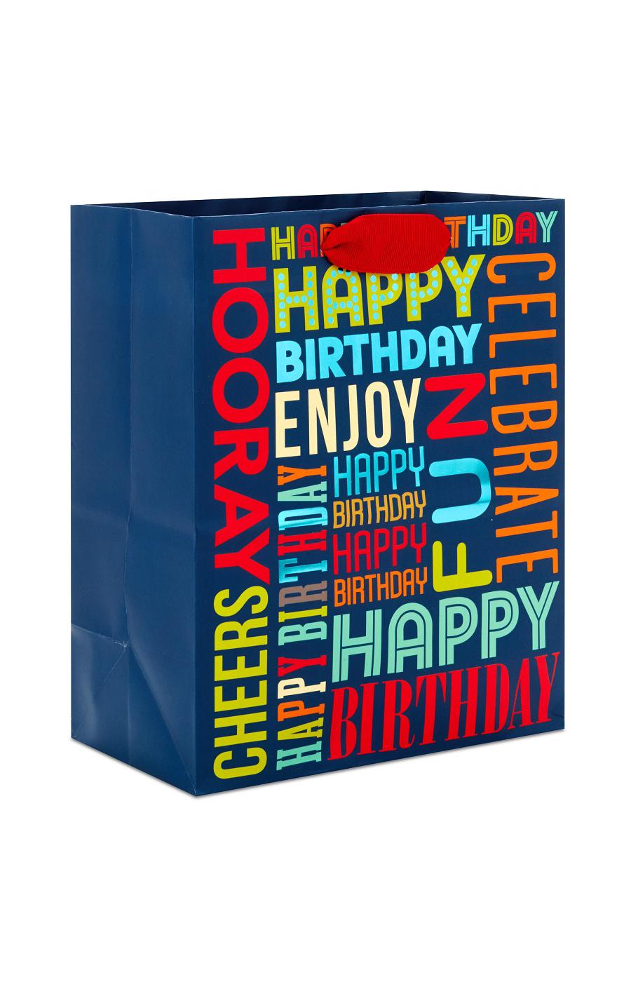 Hallmark Collage Birthday Wishes Gift Bag Shop Gift wrap at HEB