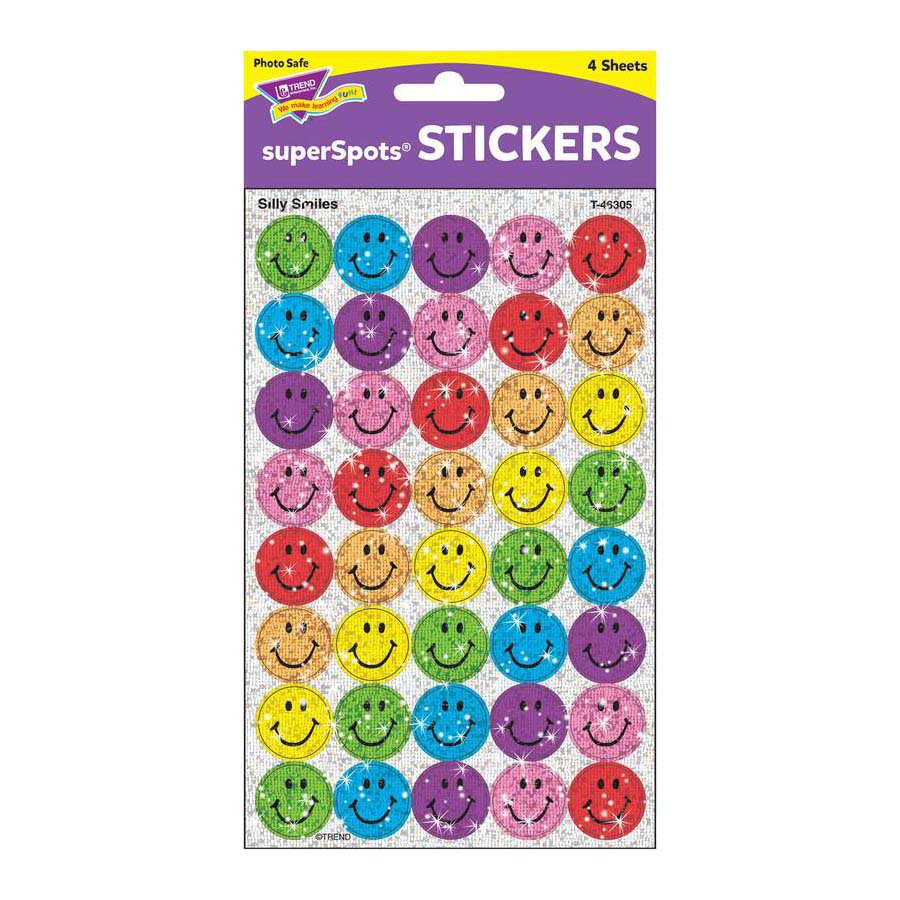 Trend Enterprises Sparkle Silly Smiles superSpots Stickers - Shop Kits ...