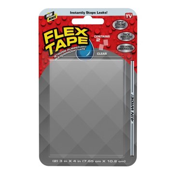 Flex Seal Flex Tape Mini Waterproof Patches – Clear, 3 x 4 in, 2 pk