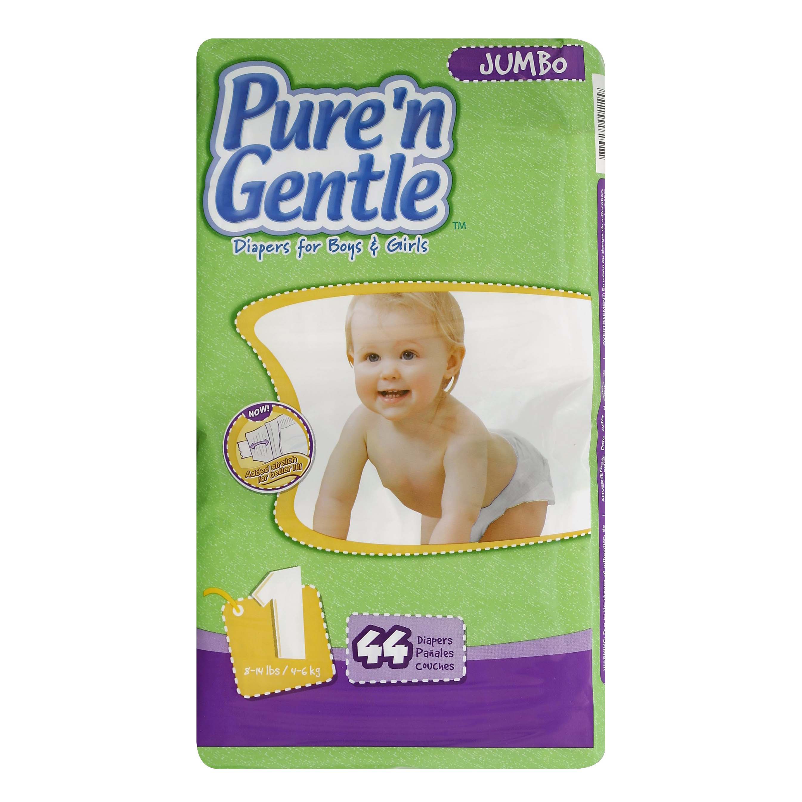 Pure'n Gentle Diapers for Boys & Girls 44 ct Shop Diapers at HEB