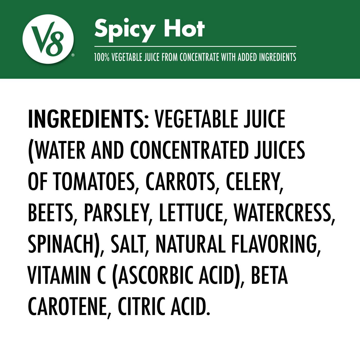 V8 Spicy Hot 100% Vegetable Juice; image 2 of 8