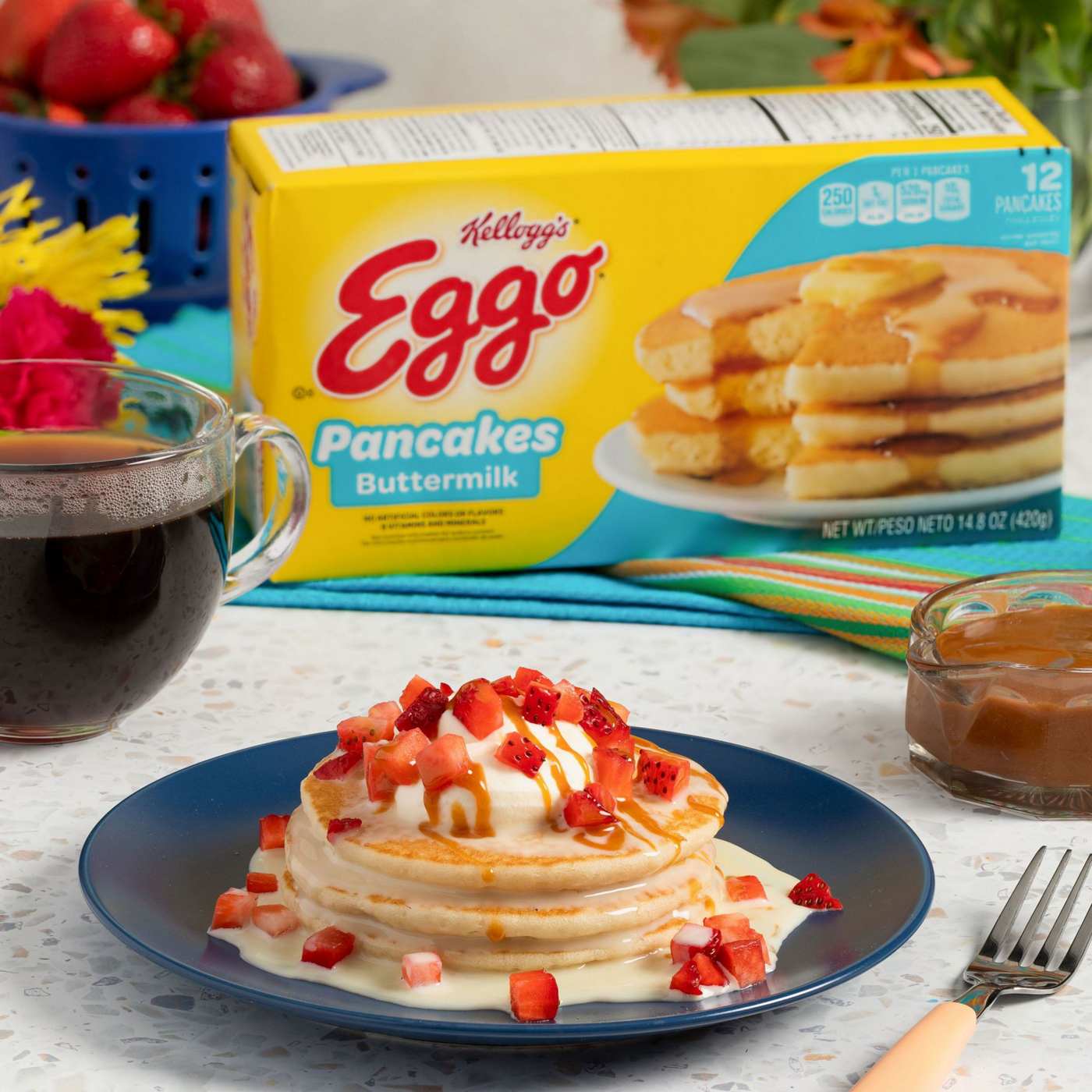 Eggo Buttermilk Frozen Pancakes, 14.8 oz; image 7 of 8