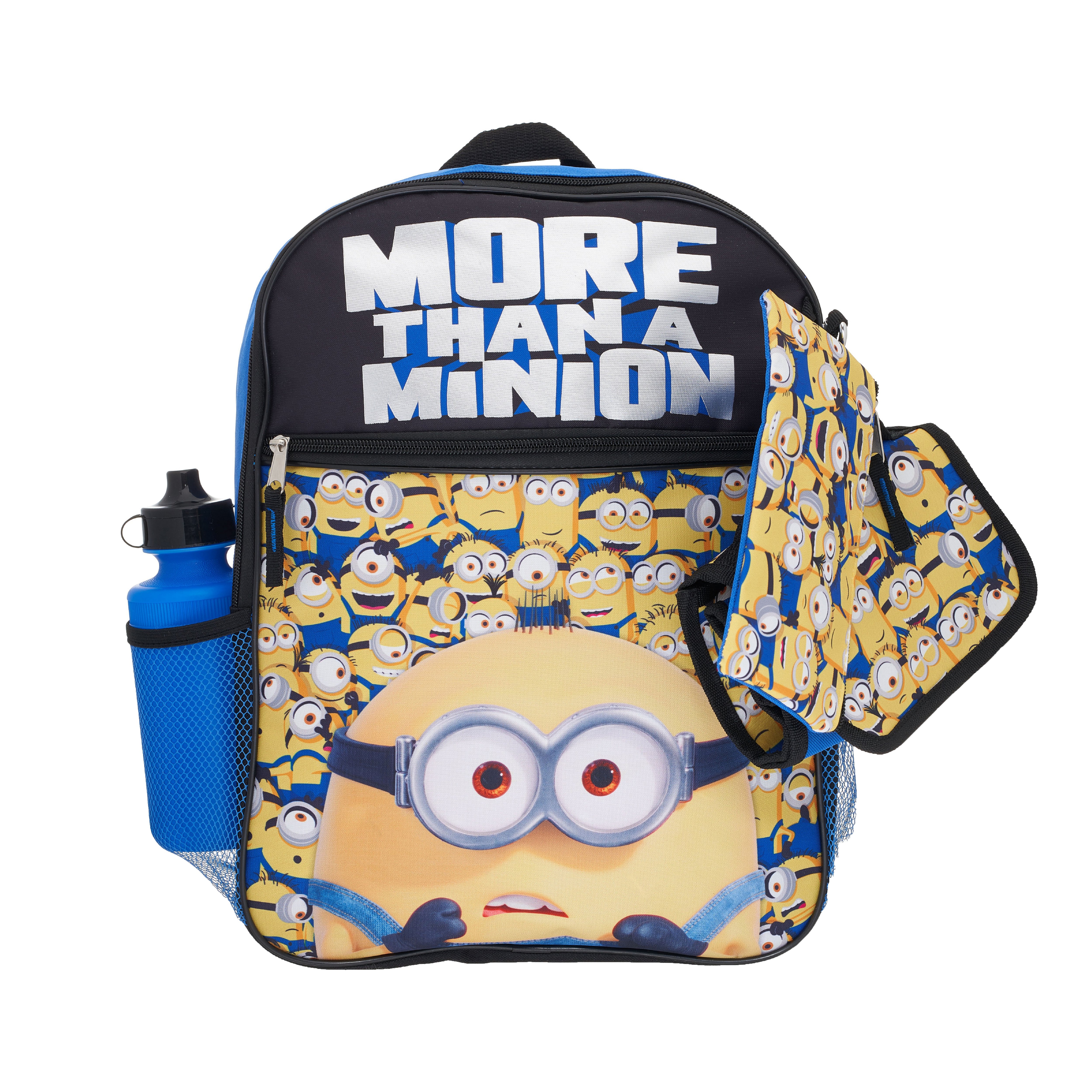 More Than A Minion 16 Backpack Lunch Bag Water Bottle Gadget Case 5 Pc Set