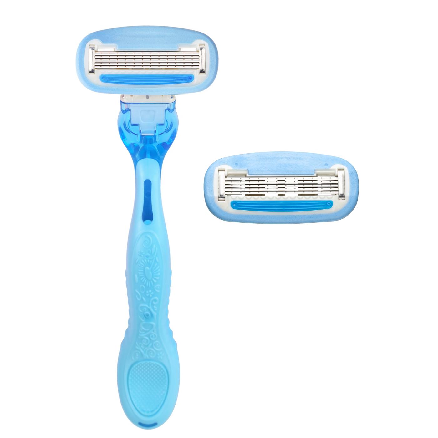 Hill Country Essentials Simply Silky 5 Women's Razor With 2 Cartridges; image 5 of 5
