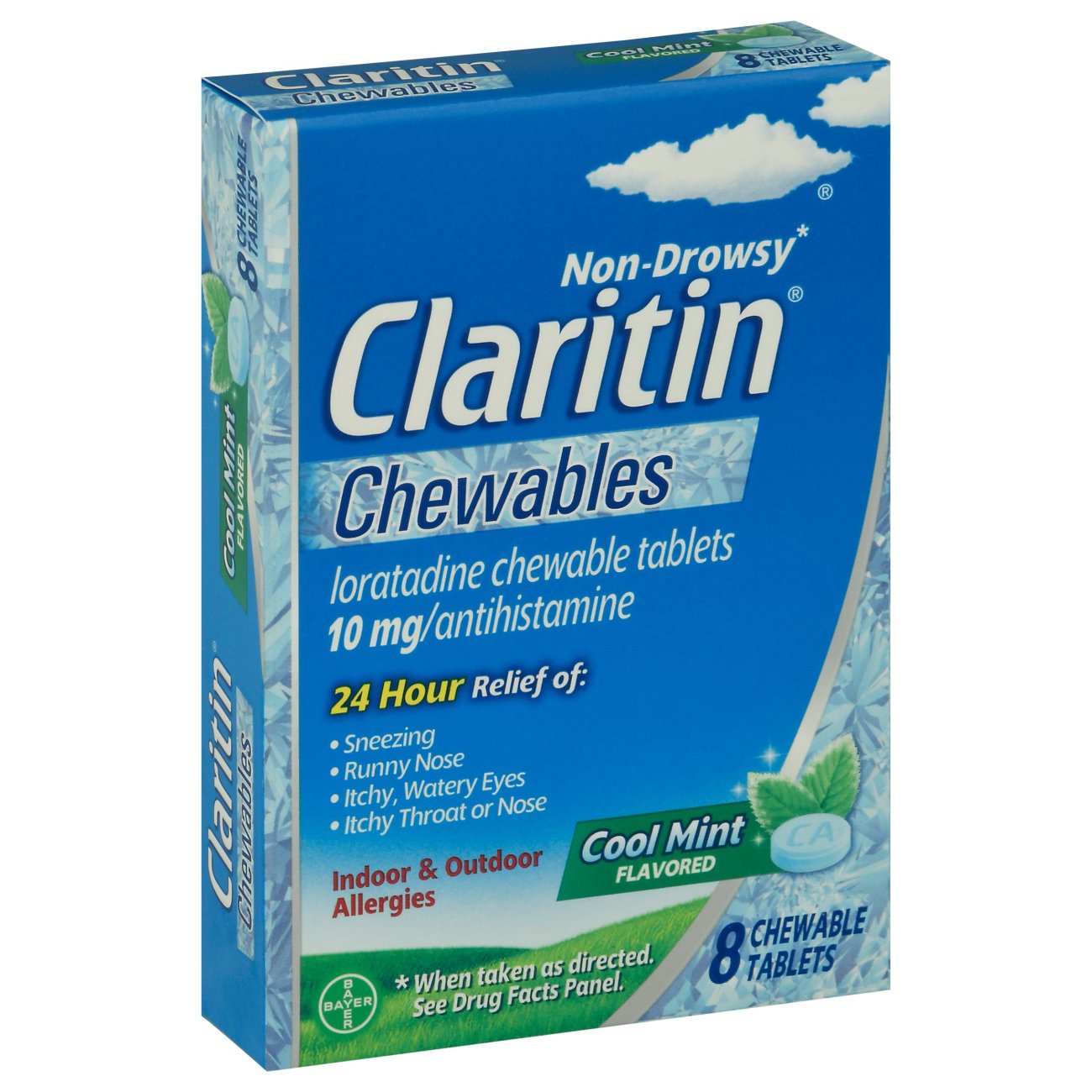 Claritin 24Hour NonDrowsy 10 mg Loratadine Cool Mint Tablets Shop Medicines & Treatments at