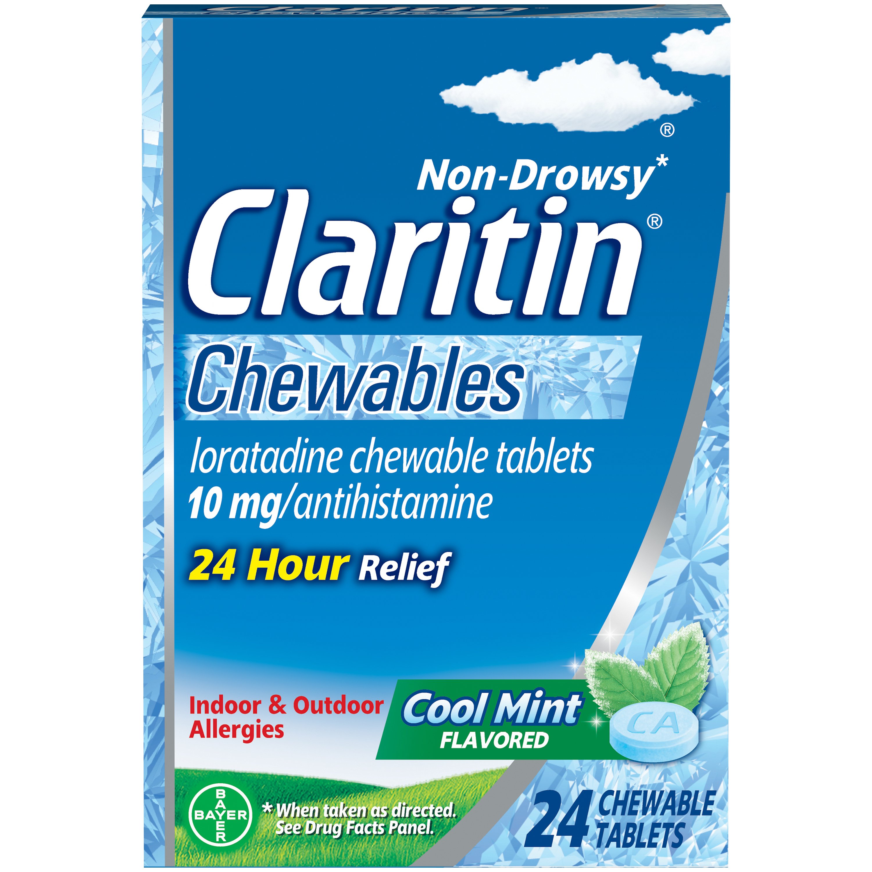 Claritin 24-Hour Non-Drowsy 10 Mg Loratadine Antisitamine Allergy ...