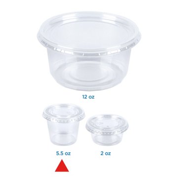 H-E-B 5.5 oz Clear Plastic To Go Cups with Lids, 20 pk