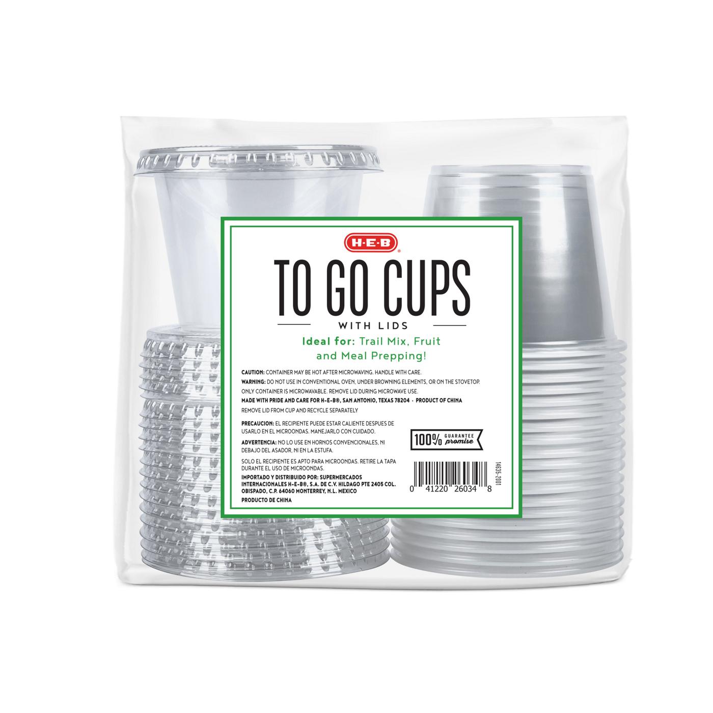 H-E-B 18 oz Clear Plastic Cups