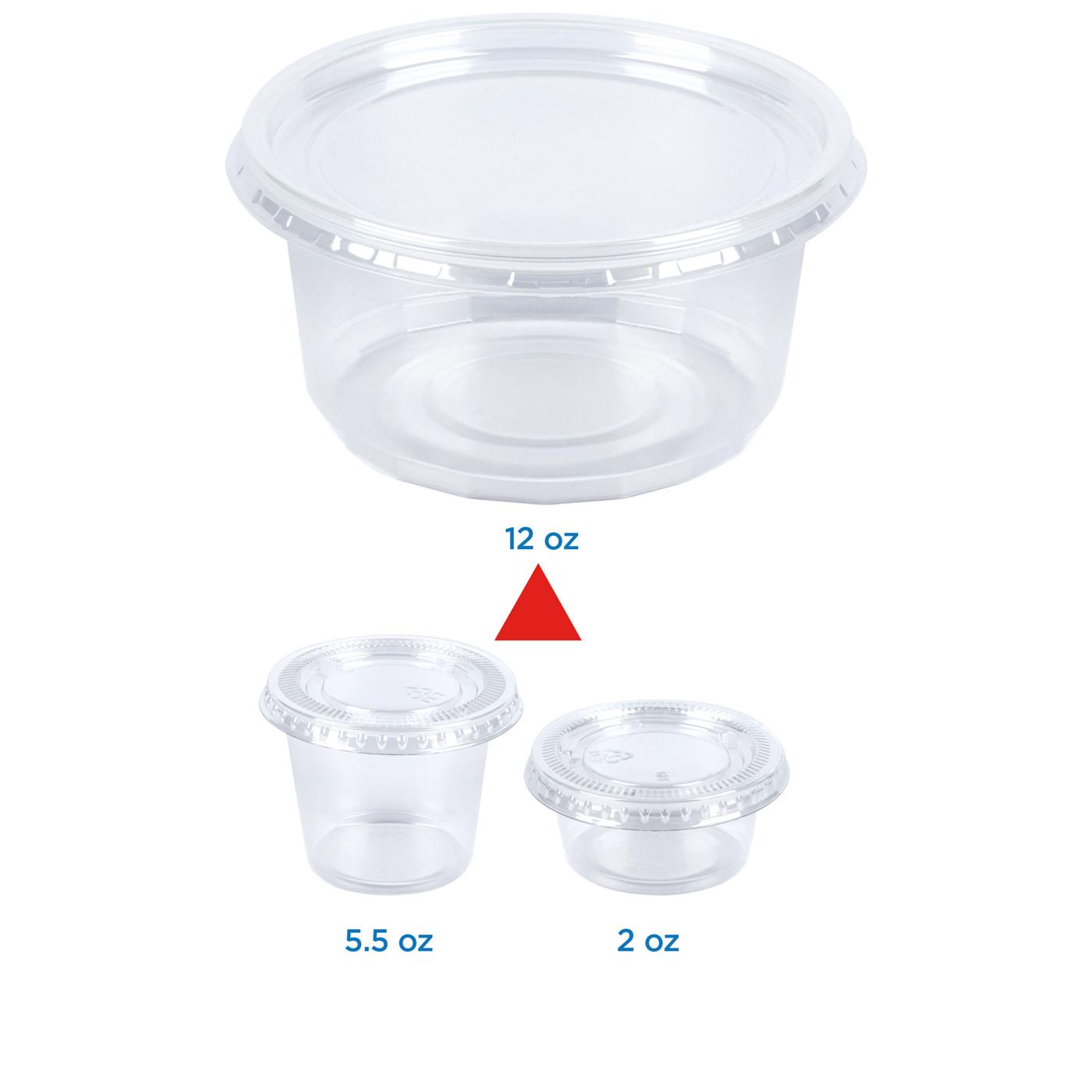 H-E-B 12 oz Clear Plastic To Go Cups with Lids; image 4 of 4