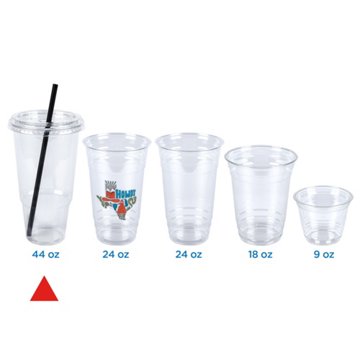H-E-B 44 oz Texas Size Clear Plastic Cups with Lids and Straws, 9 ct
