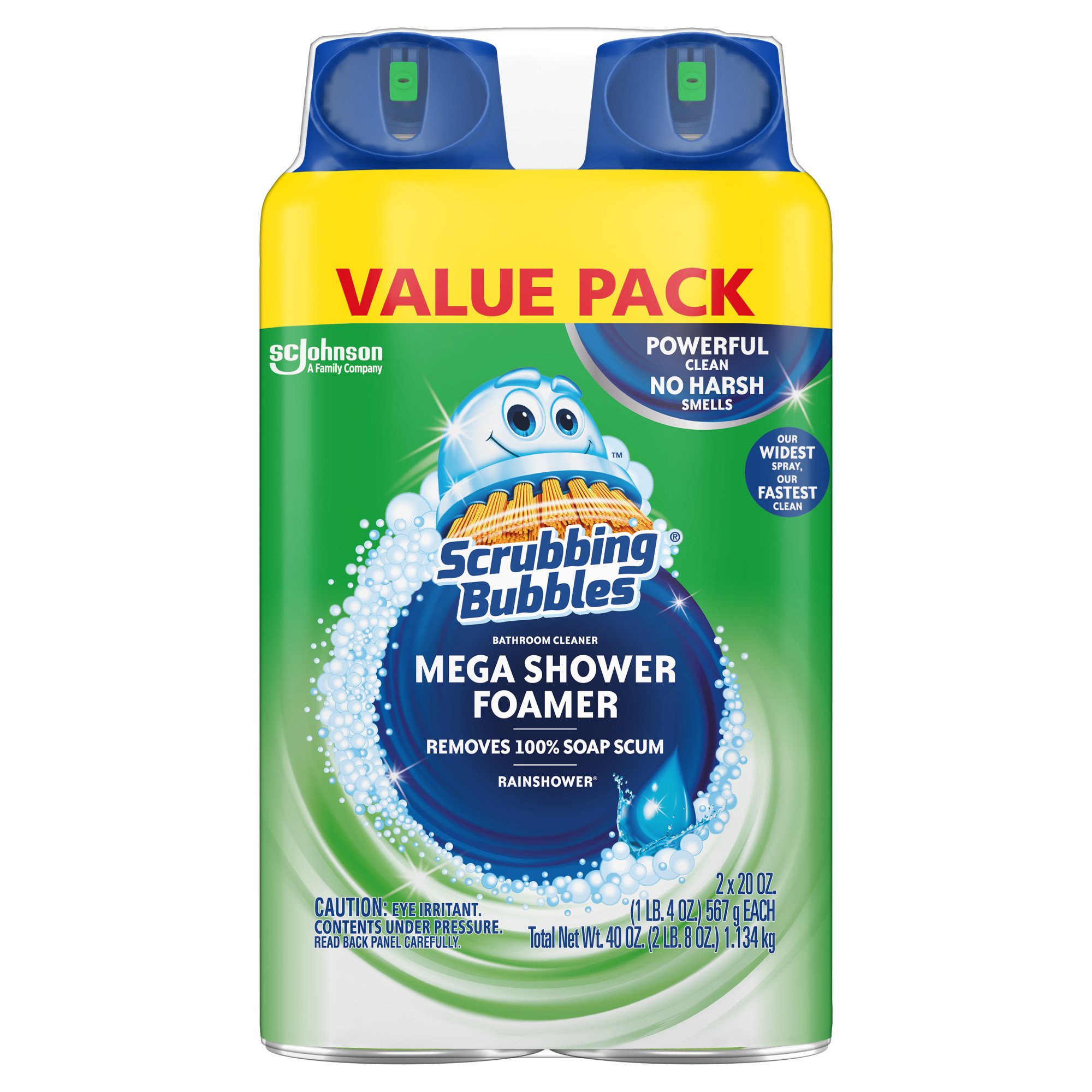 Scrubbing Bubbles Bubbles Mega Shower Foamer Twin Pack, 2 ct