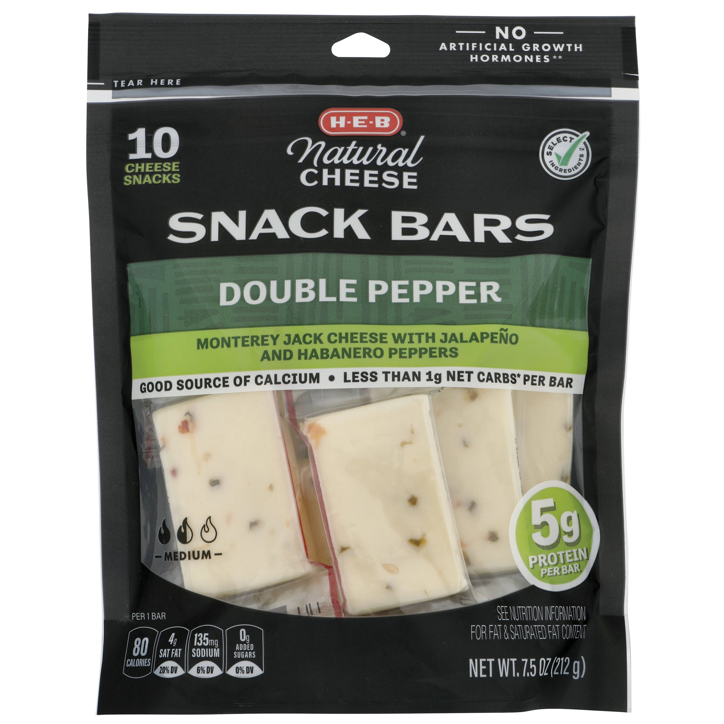 H-E-B Monterey Jack With Habanero Cheese Bar Snacks - Shop Cheese At H-E-B