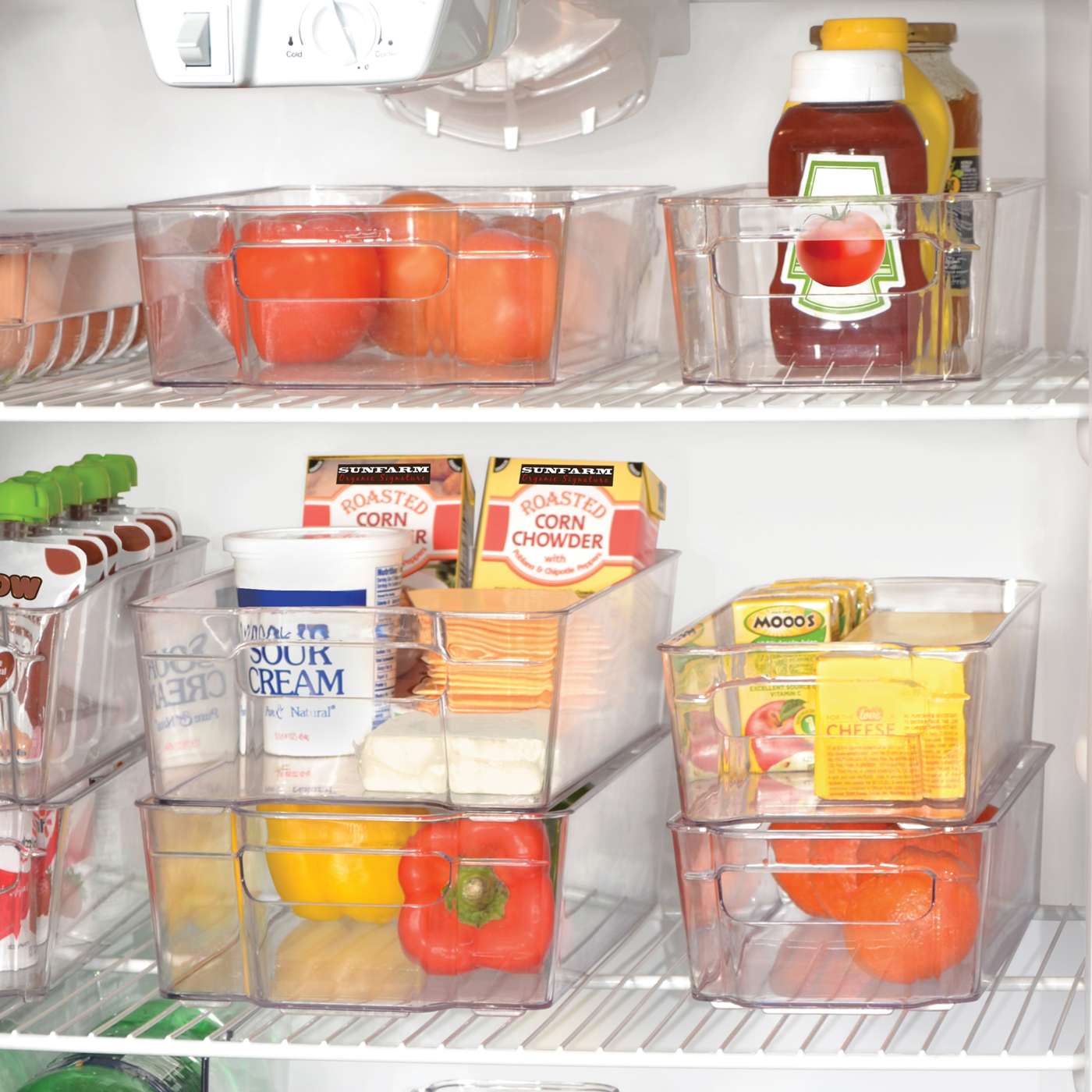 Smart Design Dazz Stackable Medium Refrigerator Bin - Shop Storage bins ...