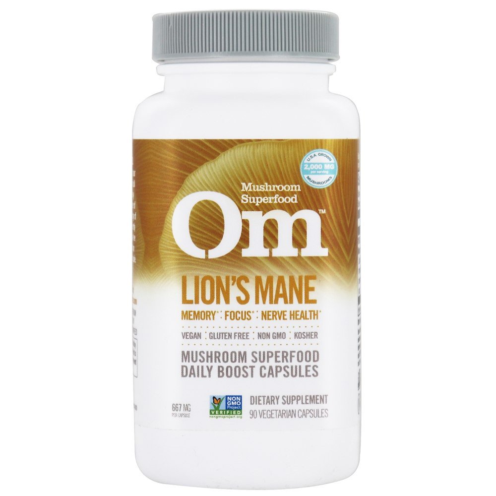 Om Lion's Mane Mushroom Superfood Capsules, 90 ct