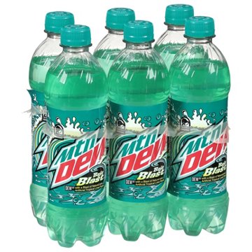 Mountain Dew Baja Blast Tropical Lime Soda 6 pk Bottles