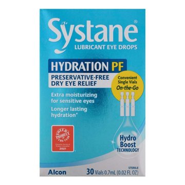 Systane Hydration PF Lubricant Eye Drop Vials, 30 ct