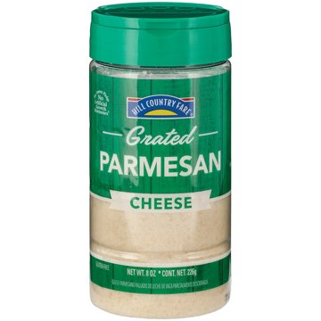 Hill Country Fare Grated Parmesan Cheese, 8 oz
