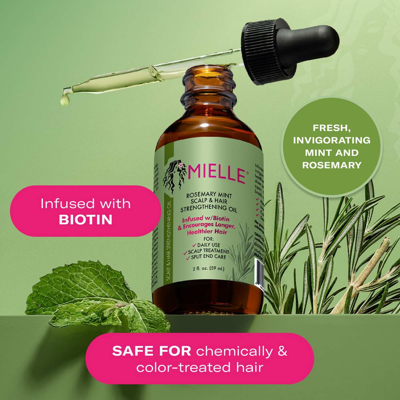 Mielle Rosemary Mint Scalp & Hair Oil; image 5 of 8