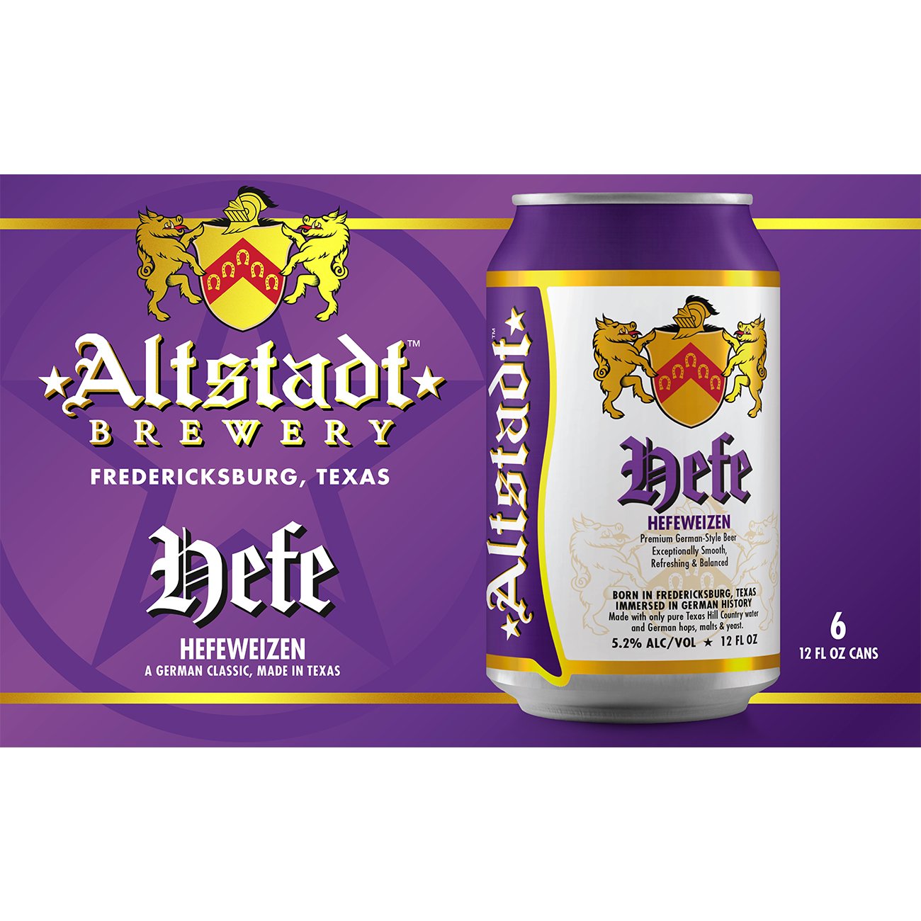 Altstadt Hefe German Style Hefeweizen Craft Beer 6 pk Cans, 12 oz