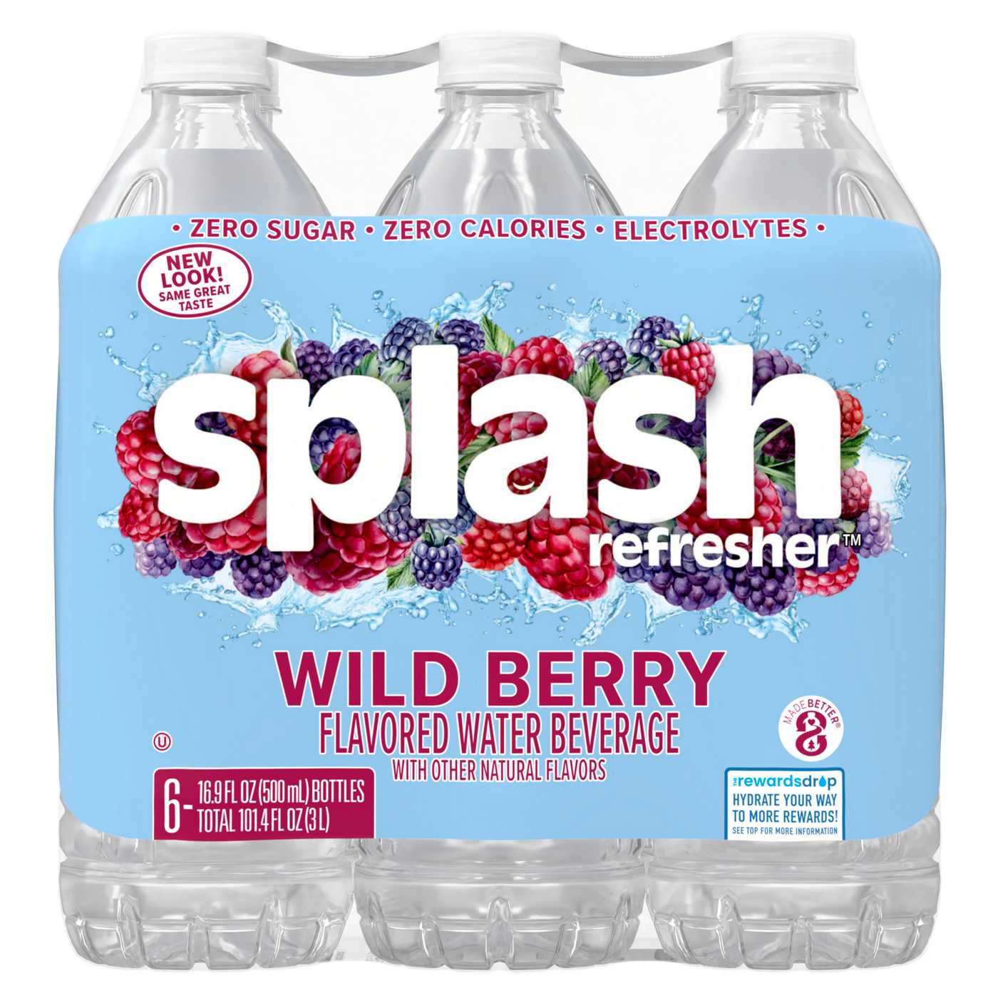 SPLASH Wild Berry Flavor Water Beverage 16.9 oz Bottles; image 2 of 8
