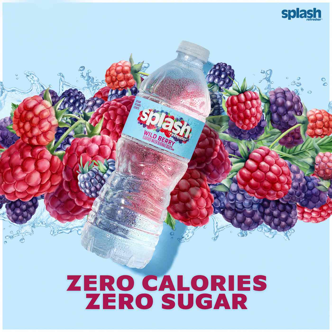 SPLASH Wild Berry Flavor Water Beverage 16.9 oz Bottles; image 3 of 8