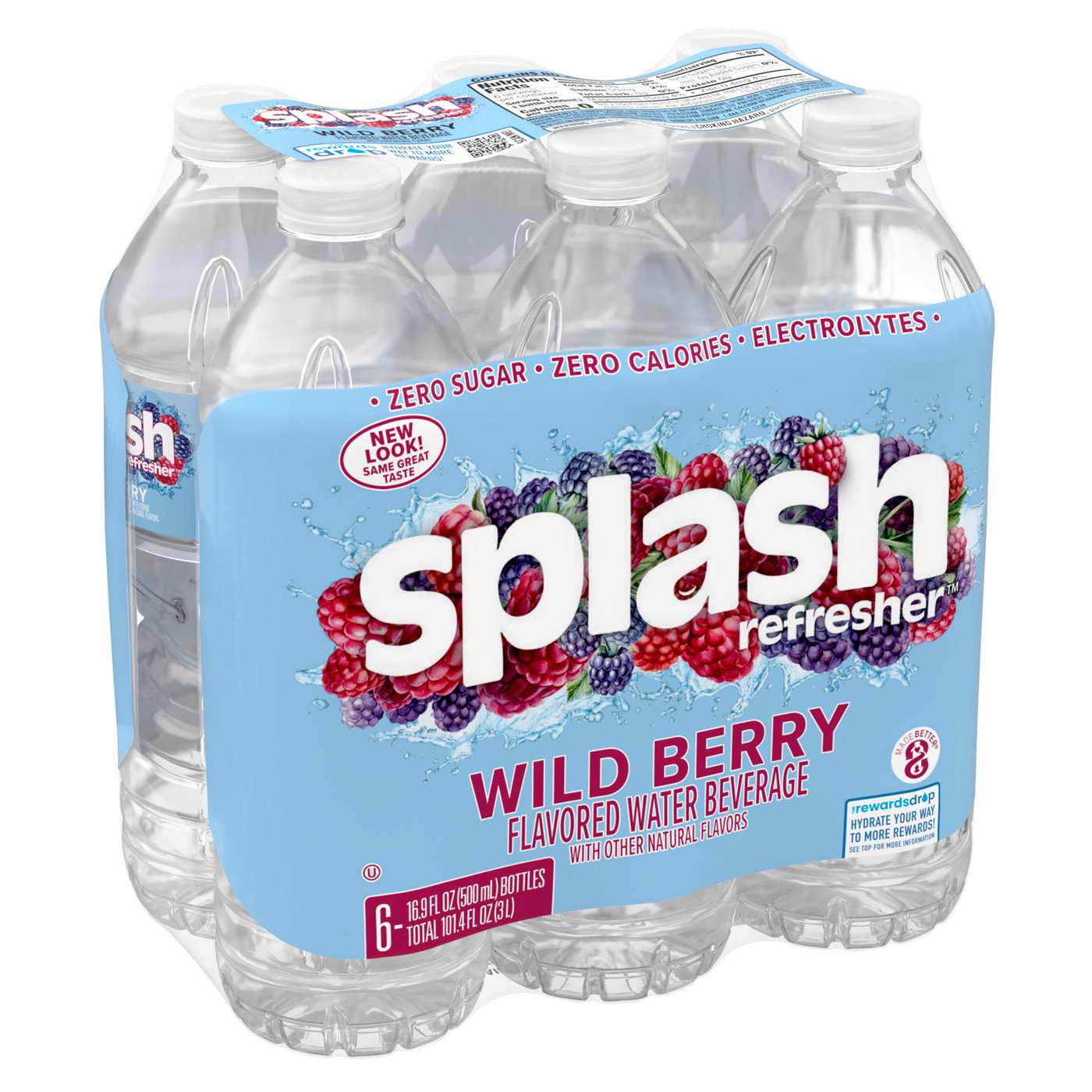 SPLASH Wild Berry Flavor Water Beverage 16.9 oz Bottles; image 7 of 8